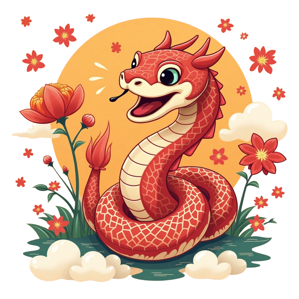 Joyful Dragon in Spring